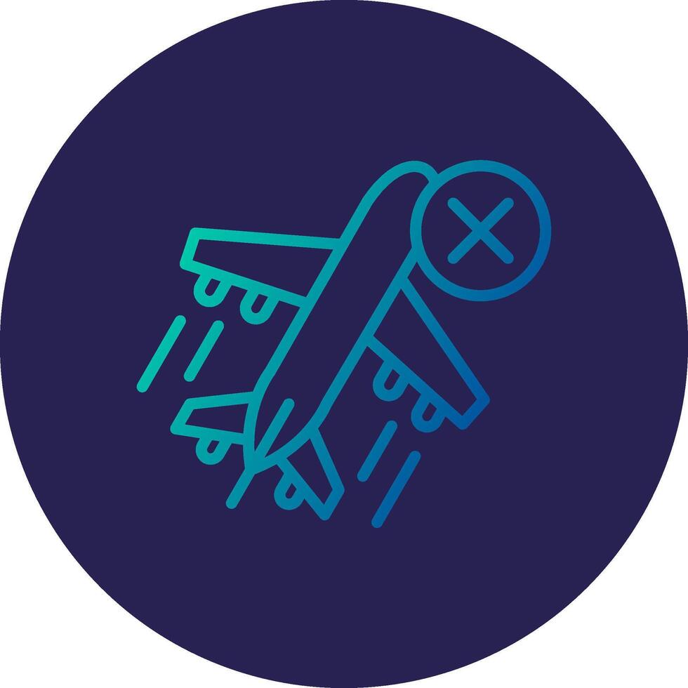 Cancelled Line Circle Gradient Icon Design vector
