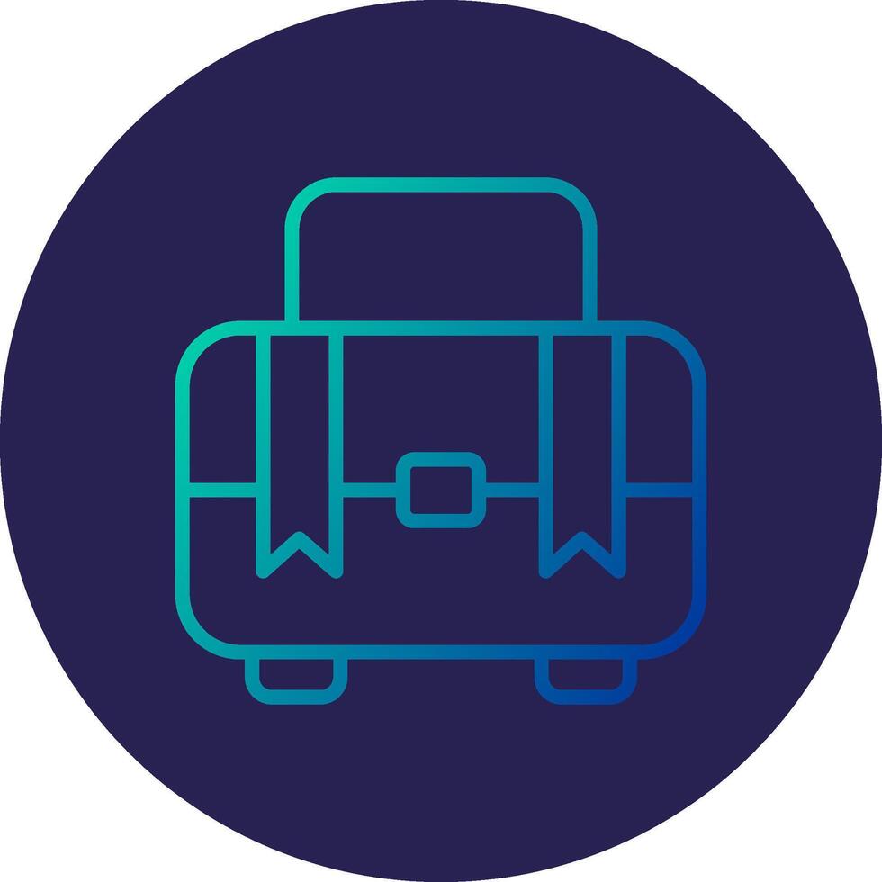 Suitcase Line Circle Gradient Icon Design vector