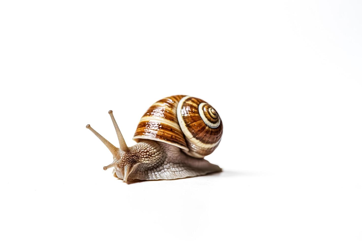 Snail isolated on white background photo