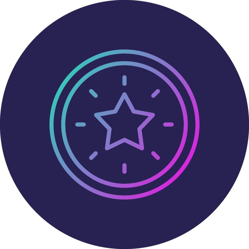 Star Line Circle Gradient Icon Design vector