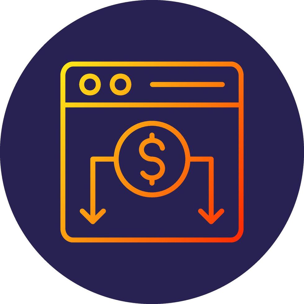 Svg Line Circle Gradient Icon Design vector