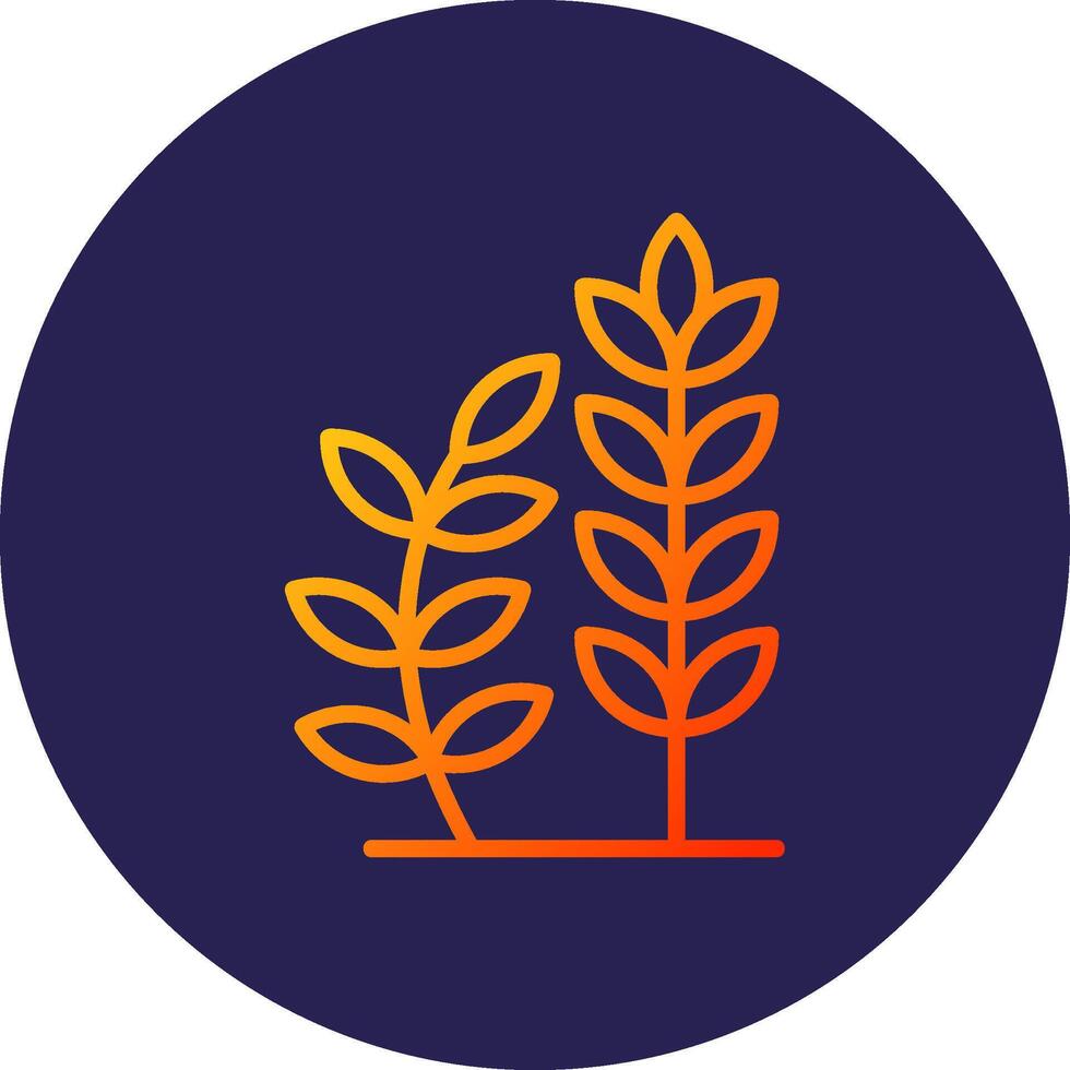 Wheat Line Circle Gradient Icon Design vector