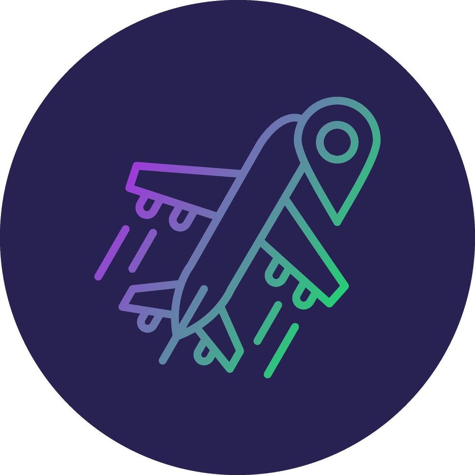 Tracker Line Circle Gradient Icon Design vector