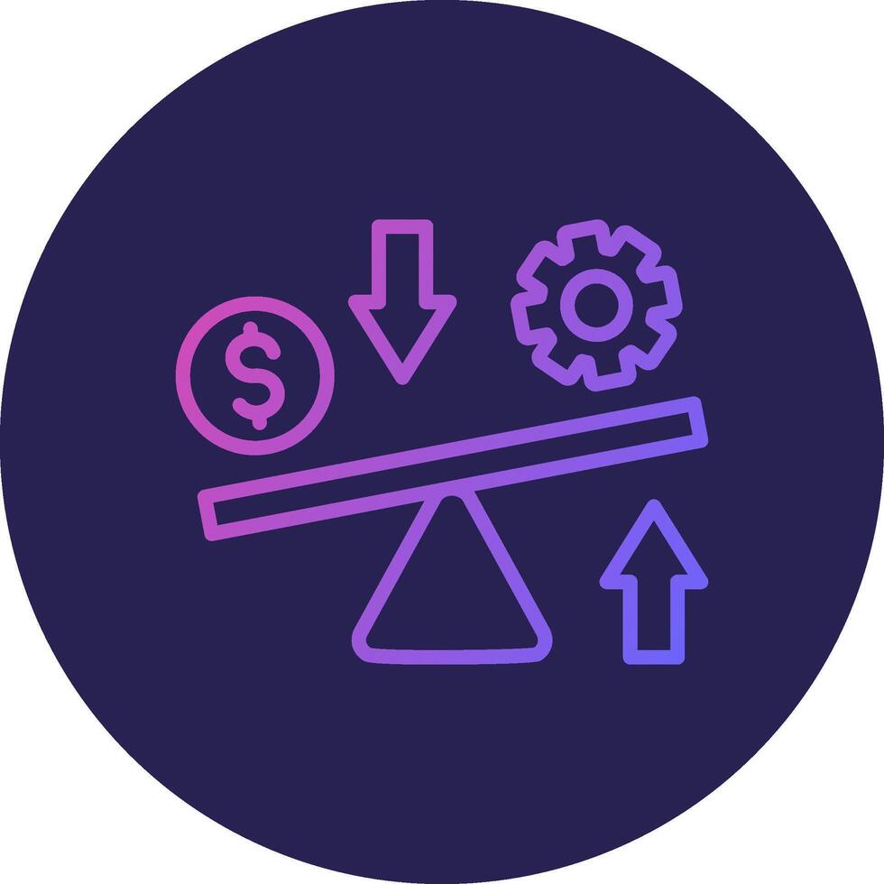 Leverage Line Circle Gradient Icon Design vector