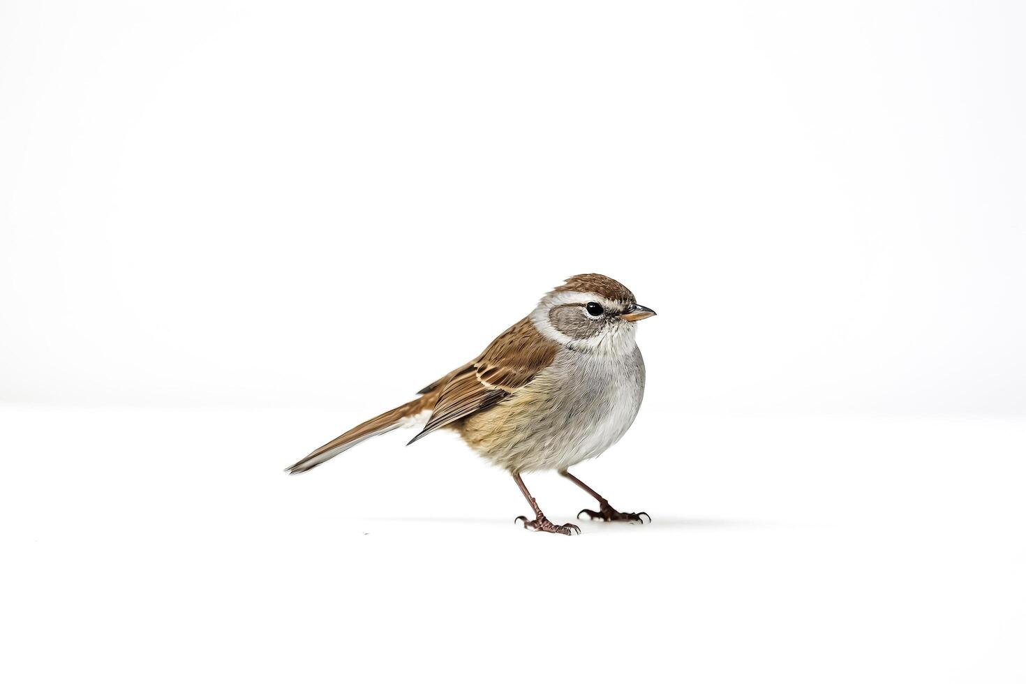 Small Bird on White Background photo