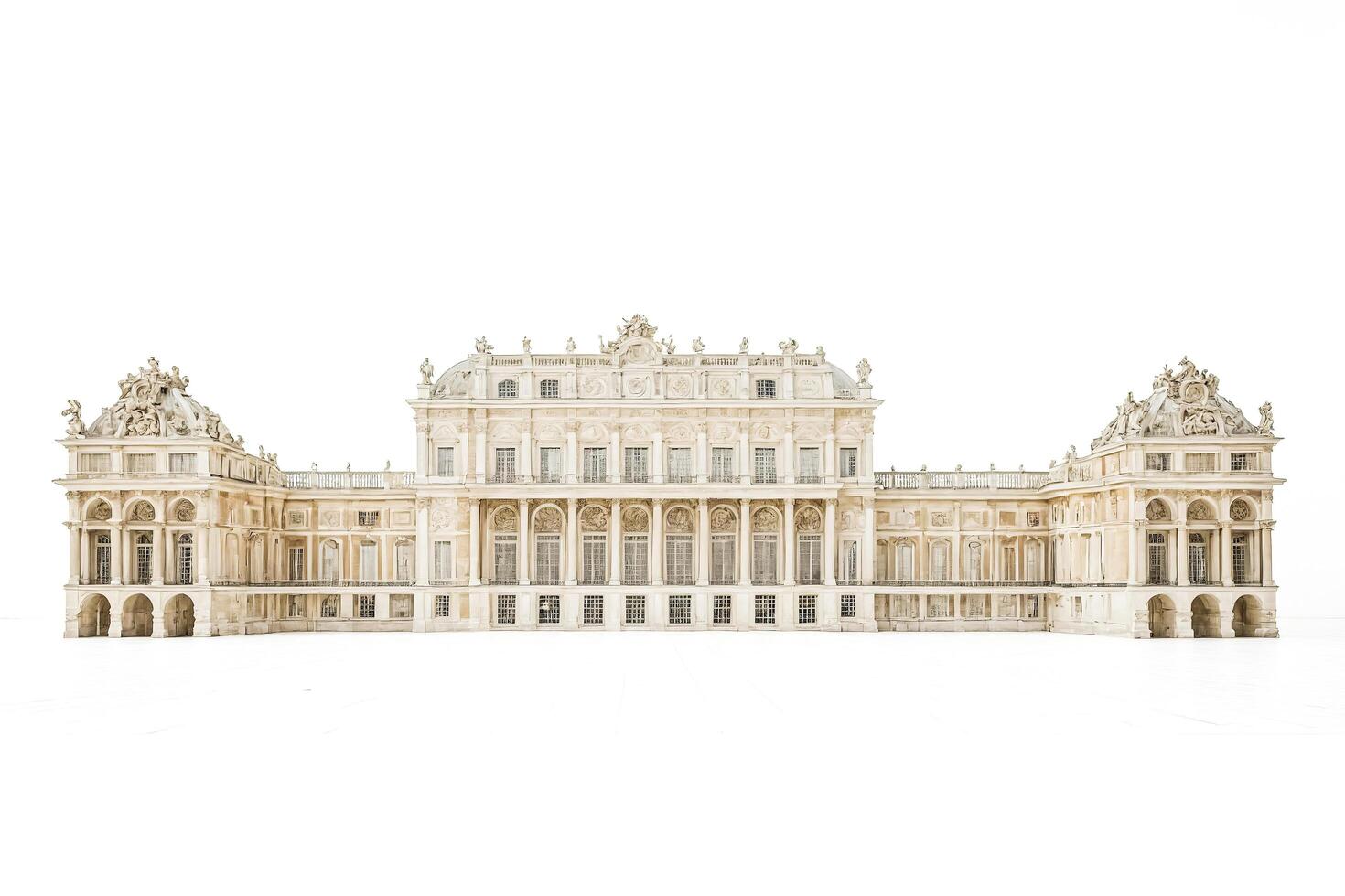 Isolated Palace Building with White Background photo