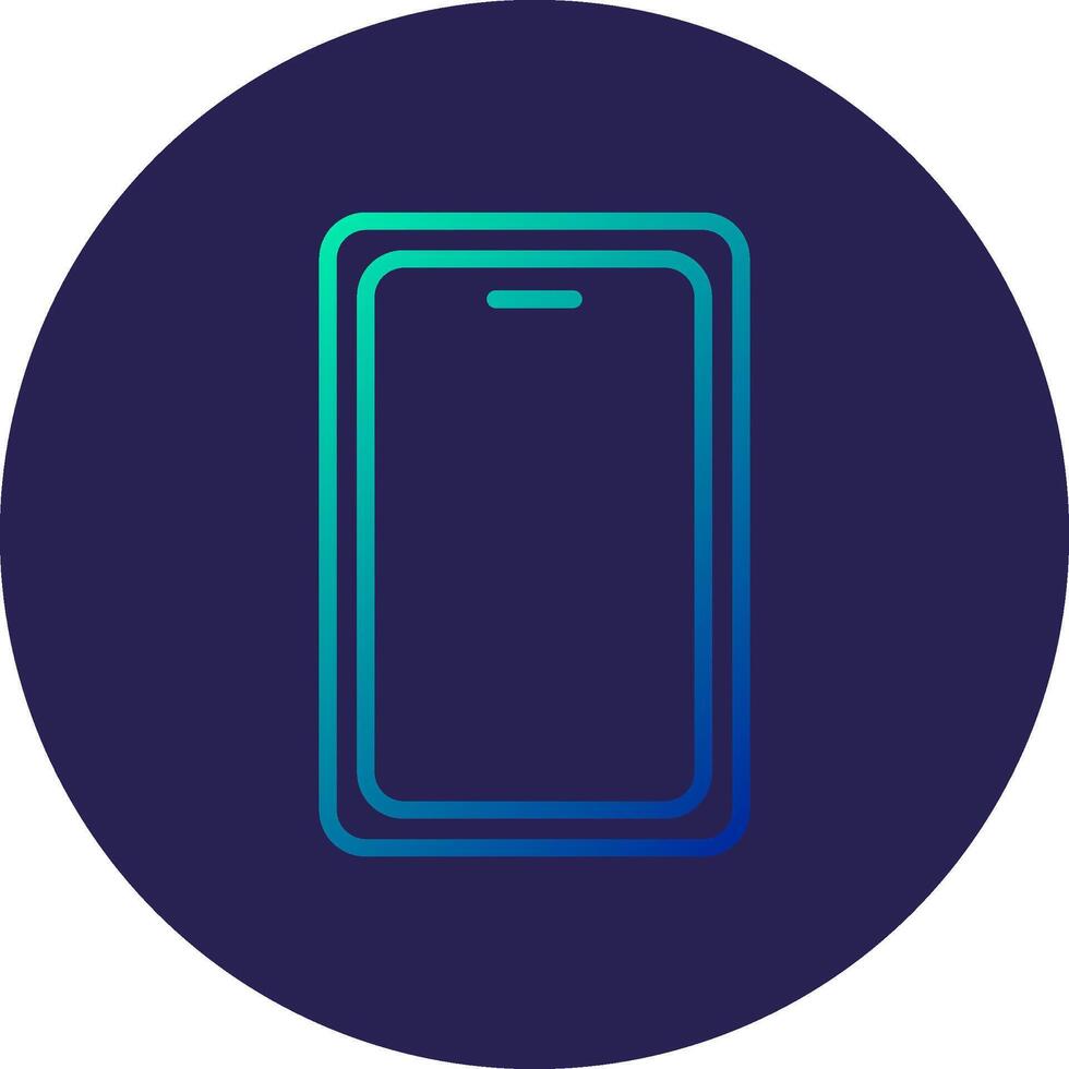 Smartphone Line Circle Gradient Icon Design vector