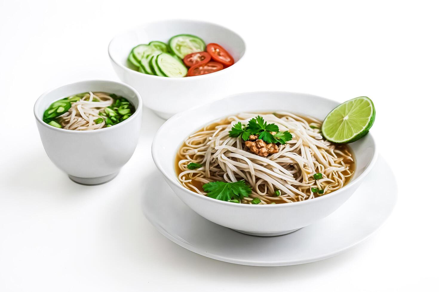 Delicious Noodle Soup with Lime and Walnut photo
