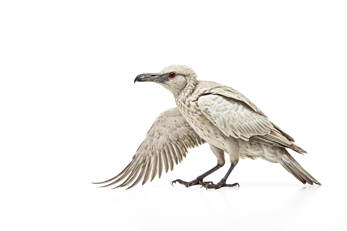 Albino Bird with Spread Wings photo