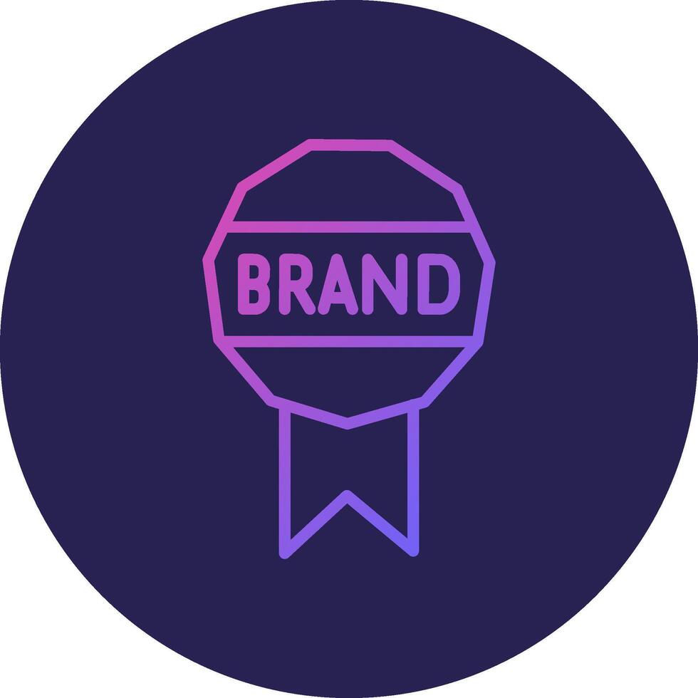 Brand Line Circle Gradient Icon Design vector