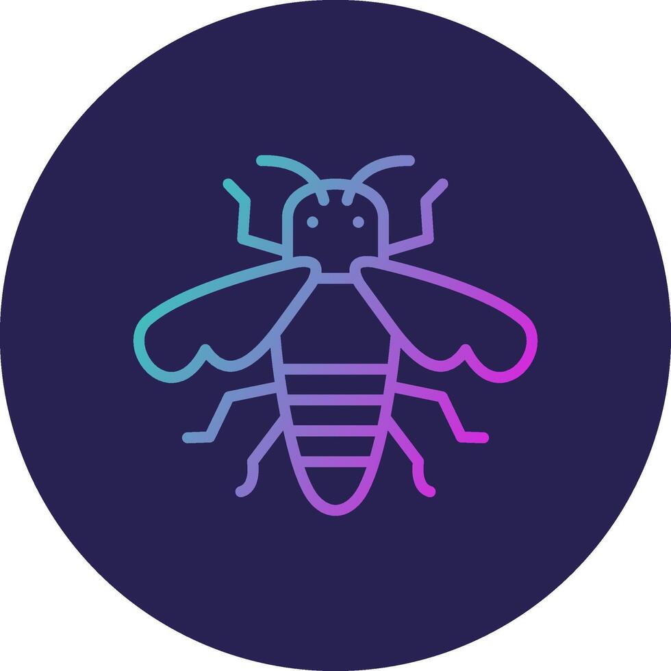 Bee Line Circle Gradient Icon Design vector