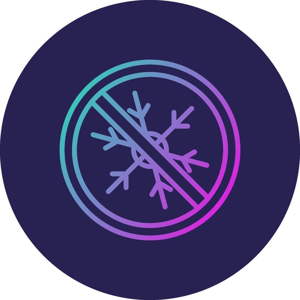 Snow Line Circle Gradient Icon Design vector