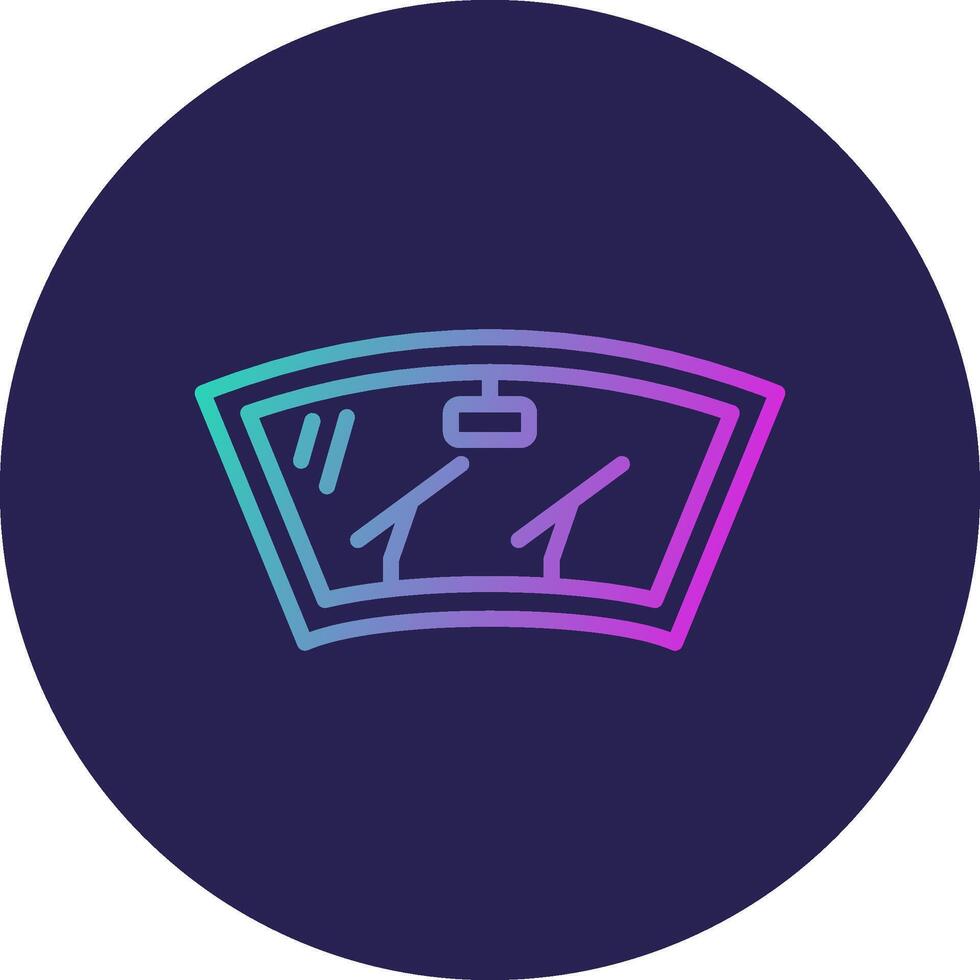 Wiper Line Circle Gradient Icon Design vector