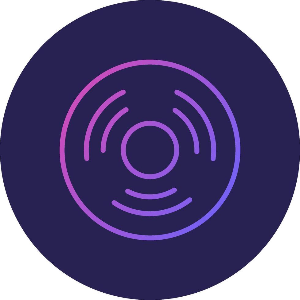 Disc Line Circle Gradient Icon Design vector