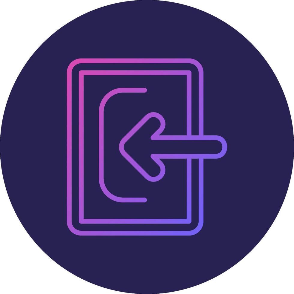 Login Line Circle Gradient Icon Design vector