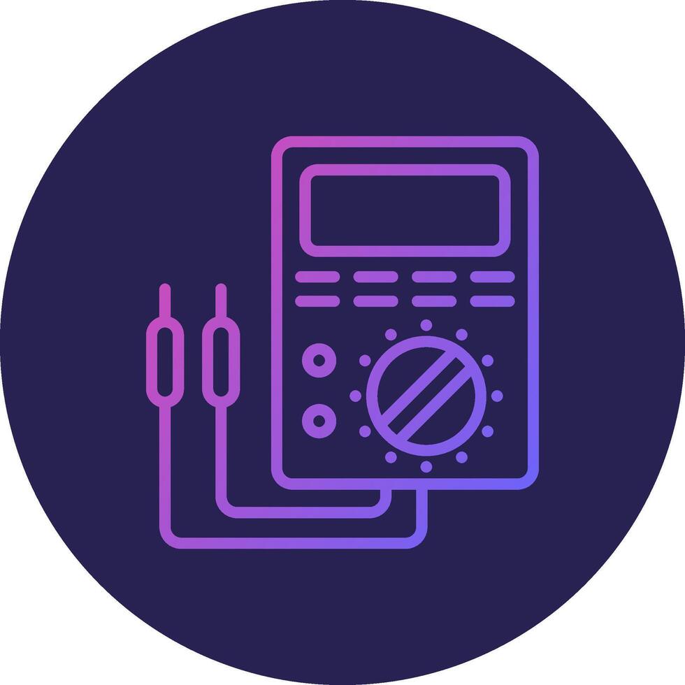 Voltmeter Line Circle Gradient Icon Design vector