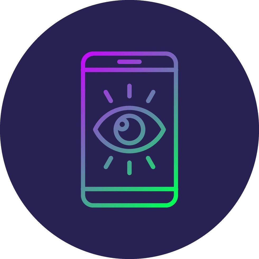 Viewer Line Circle Gradient Icon Design vector