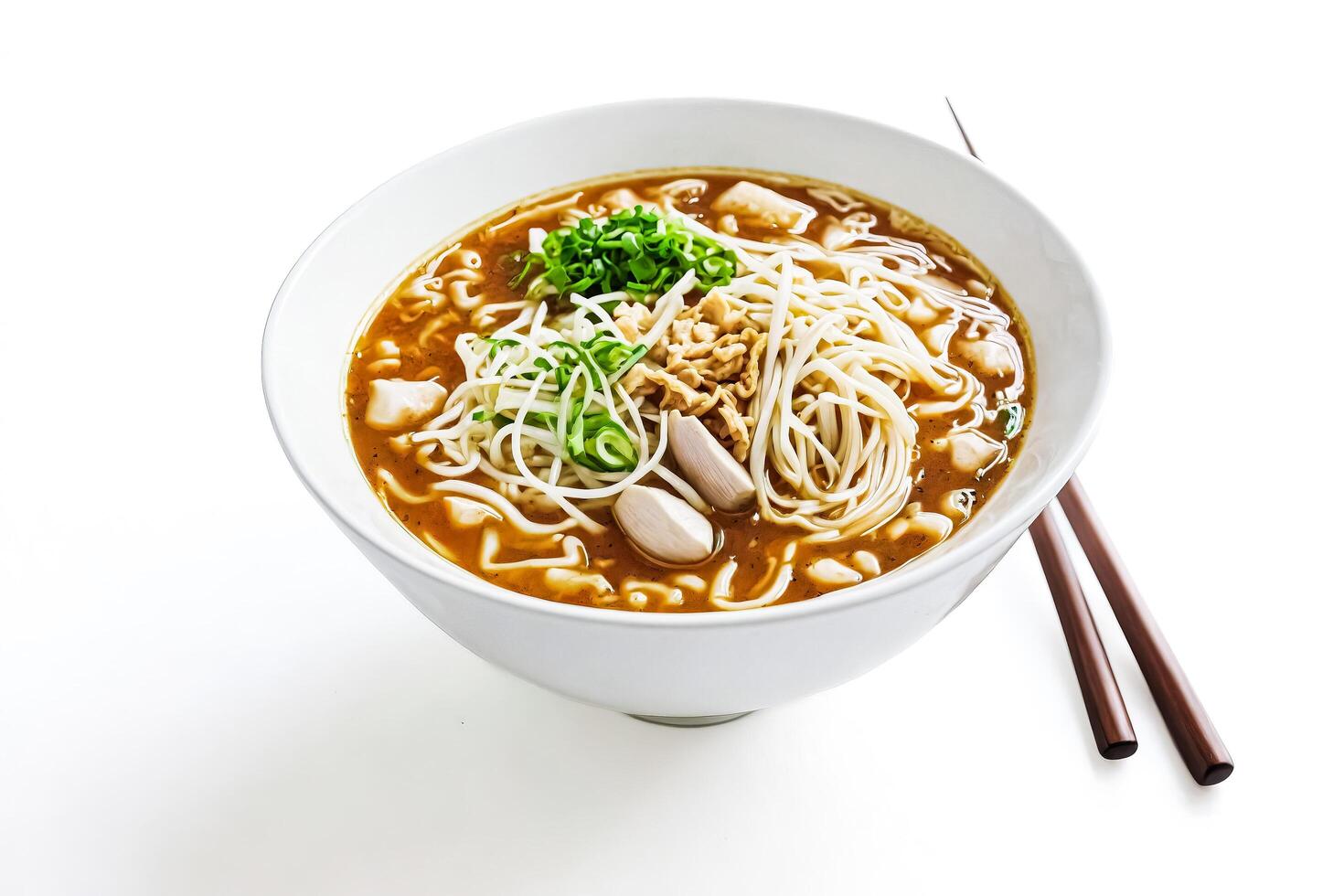 Bowl of Ramen with Chopsticks photo