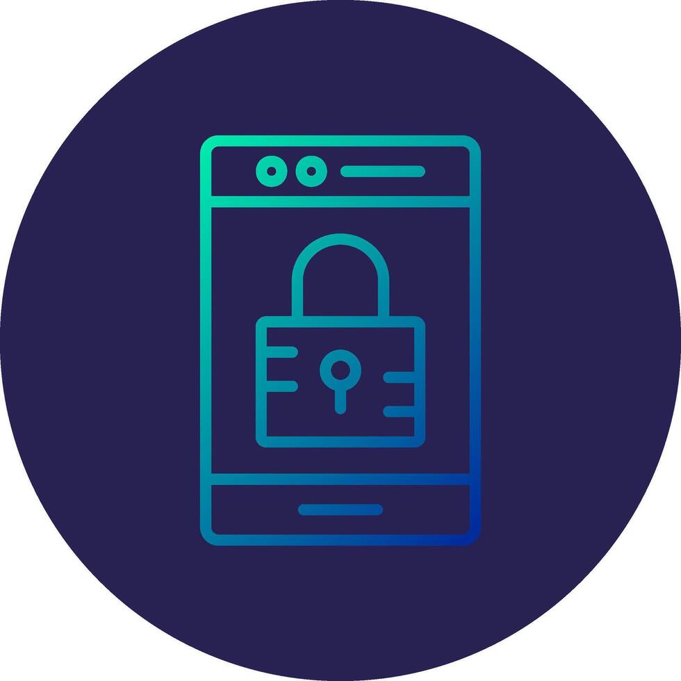 Smartphone Line Circle Gradient Icon Design vector