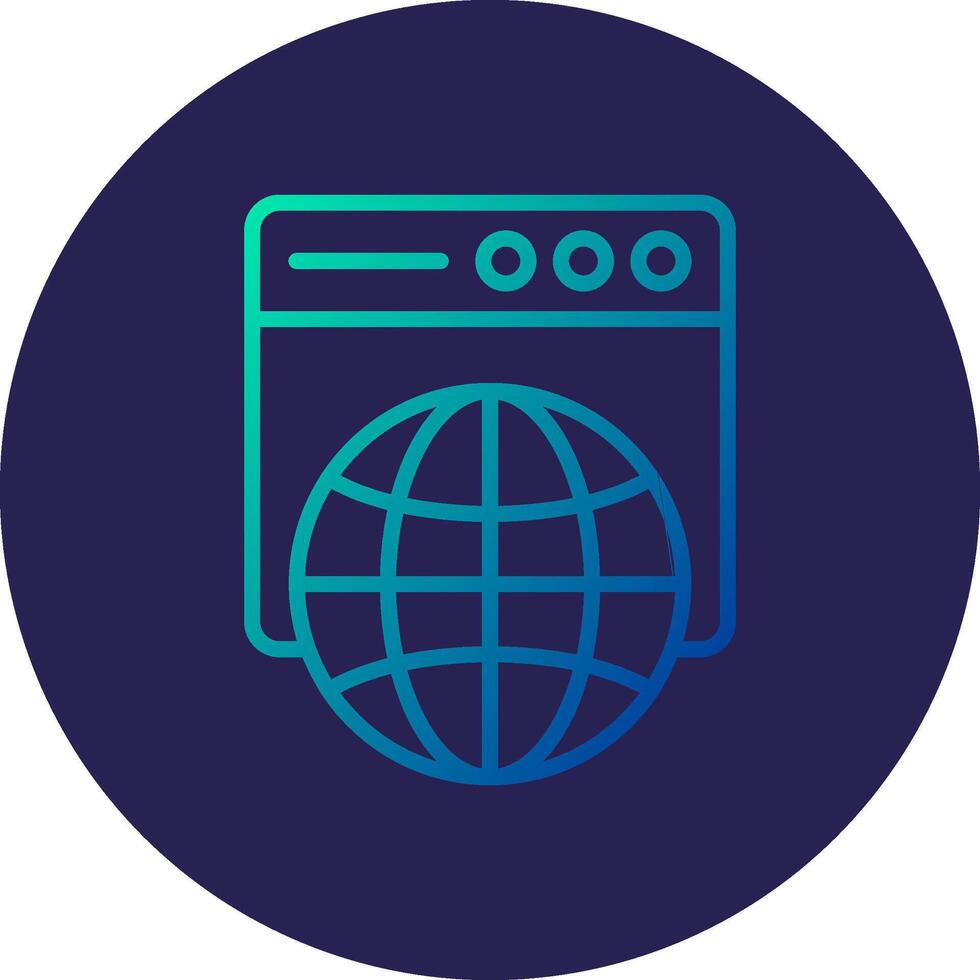 Web Hosting Line Circle Gradient Icon Design vector
