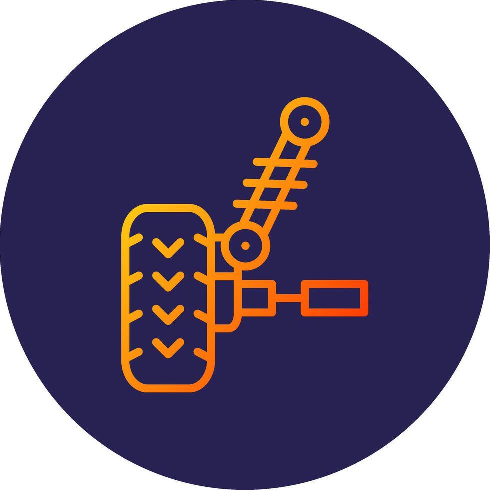 Car Suspension Line Circle Gradient Icon Design vector