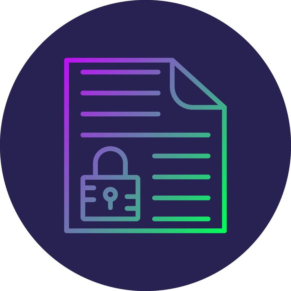 File Line Circle Gradient Icon Design vector