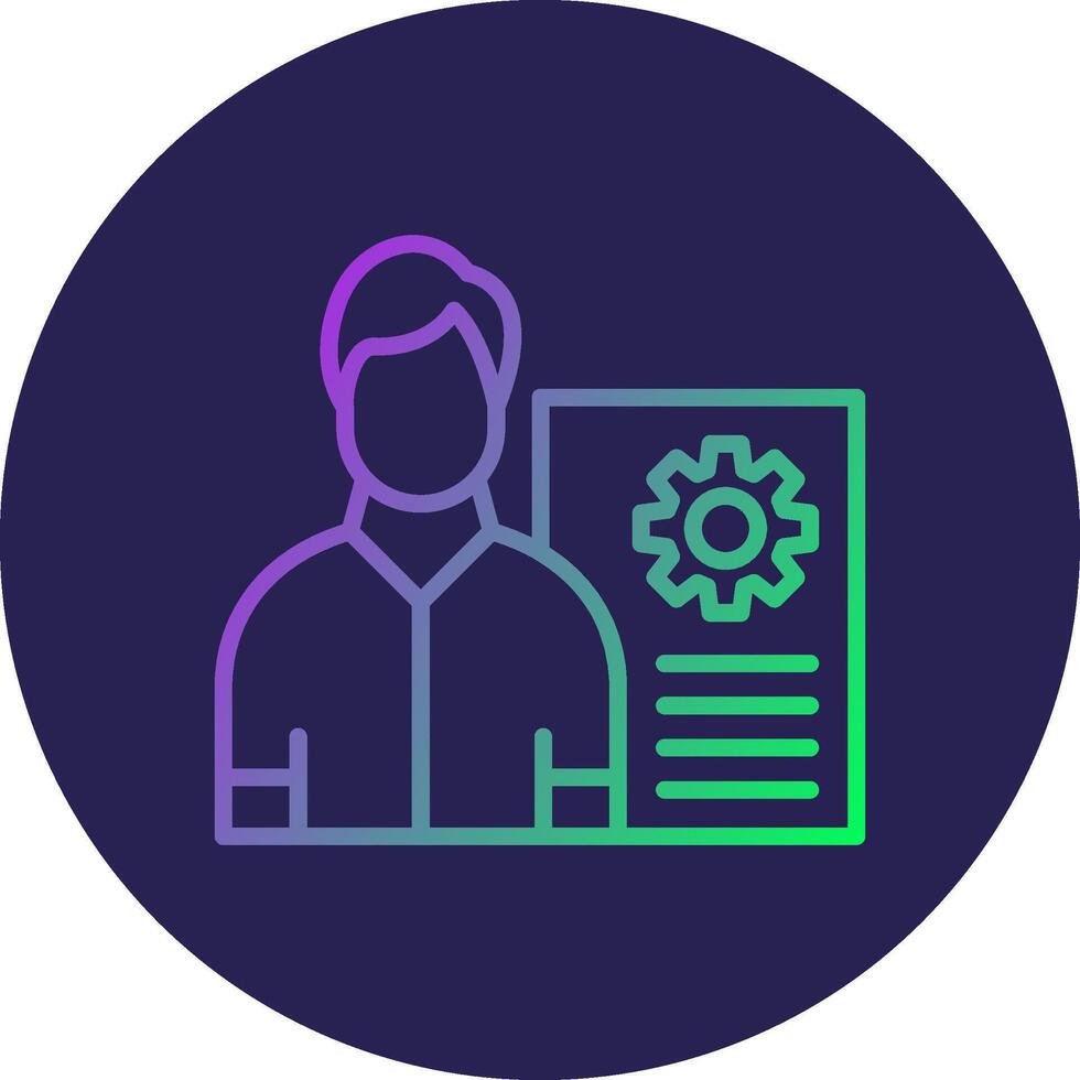 Managment Line Circle Gradient Icon Design vector