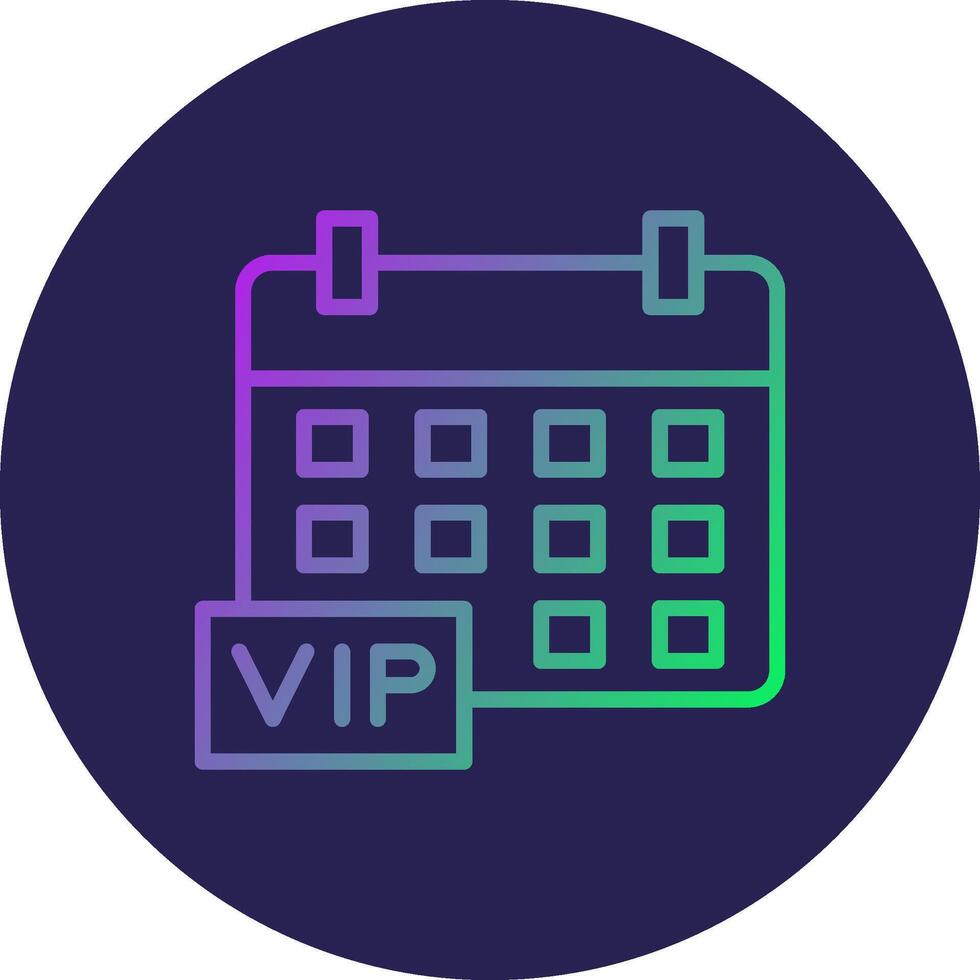 Vip Event Line Circle Gradient Icon Design vector
