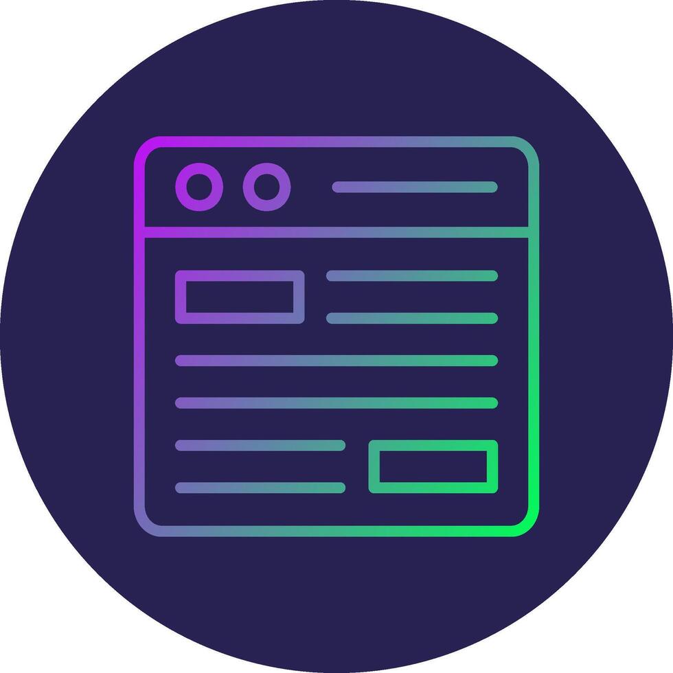 Website Mockup Line Circle Gradient Icon Design vector