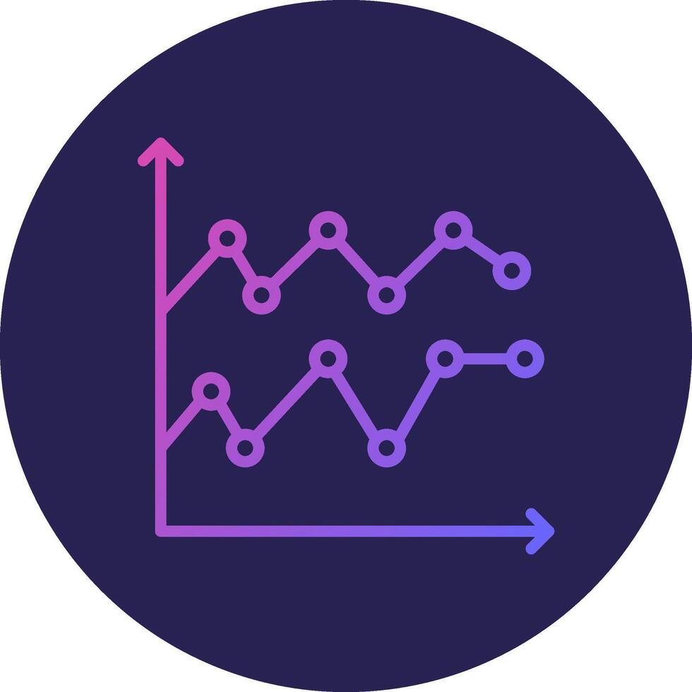 Line Circle Gradient Chart Line Circle Gradient Icon Design vector