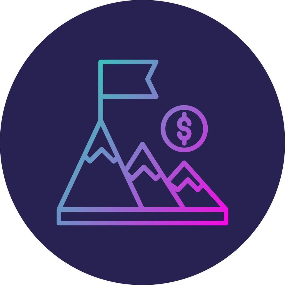 Missions Line Circle Gradient Icon Design vector