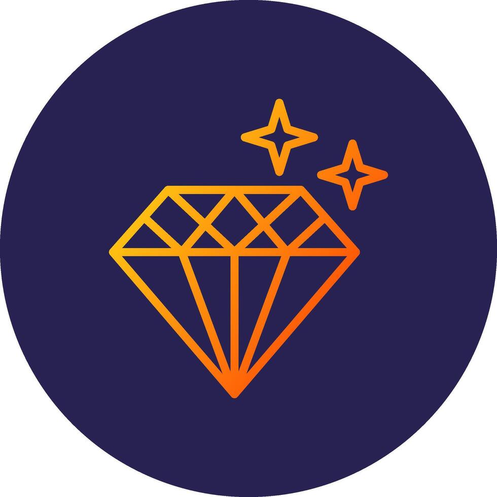 Diamond Line Circle Gradient Icon Design vector