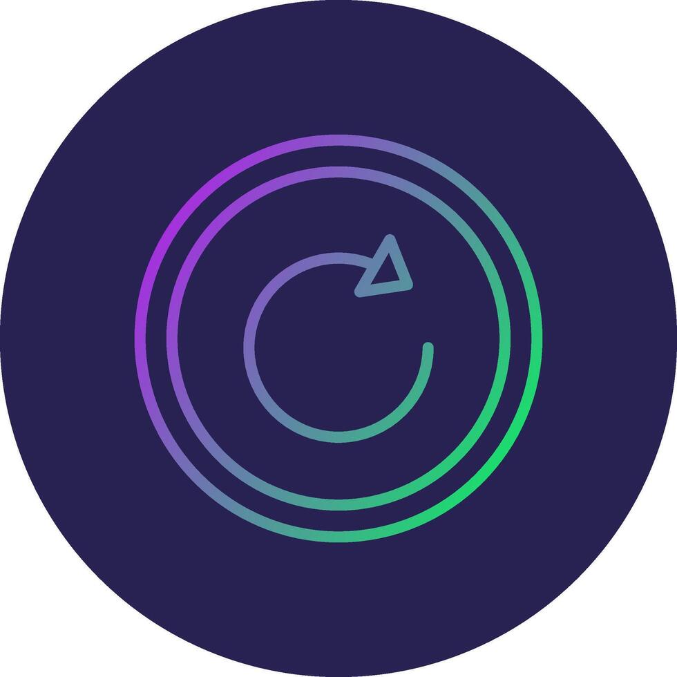 Refresh Line Circle Gradient Icon Design vector