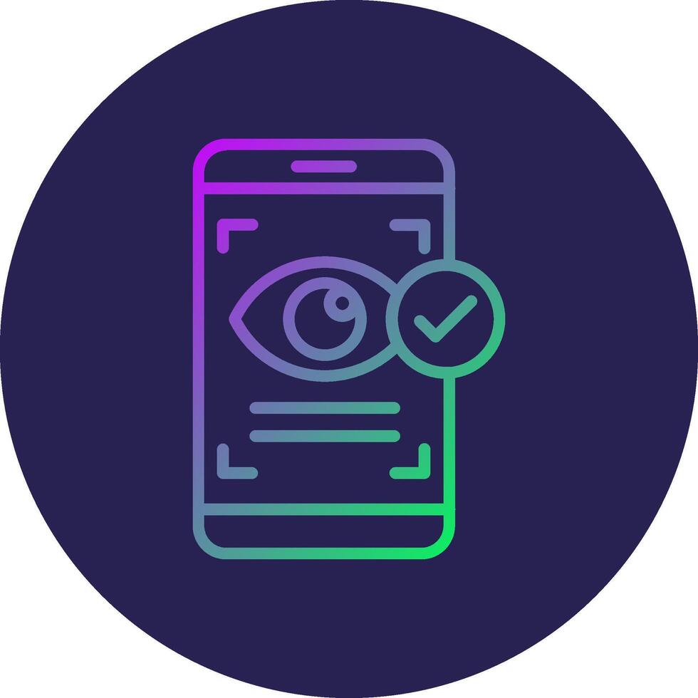 Visibility Line Circle Gradient Icon Design vector