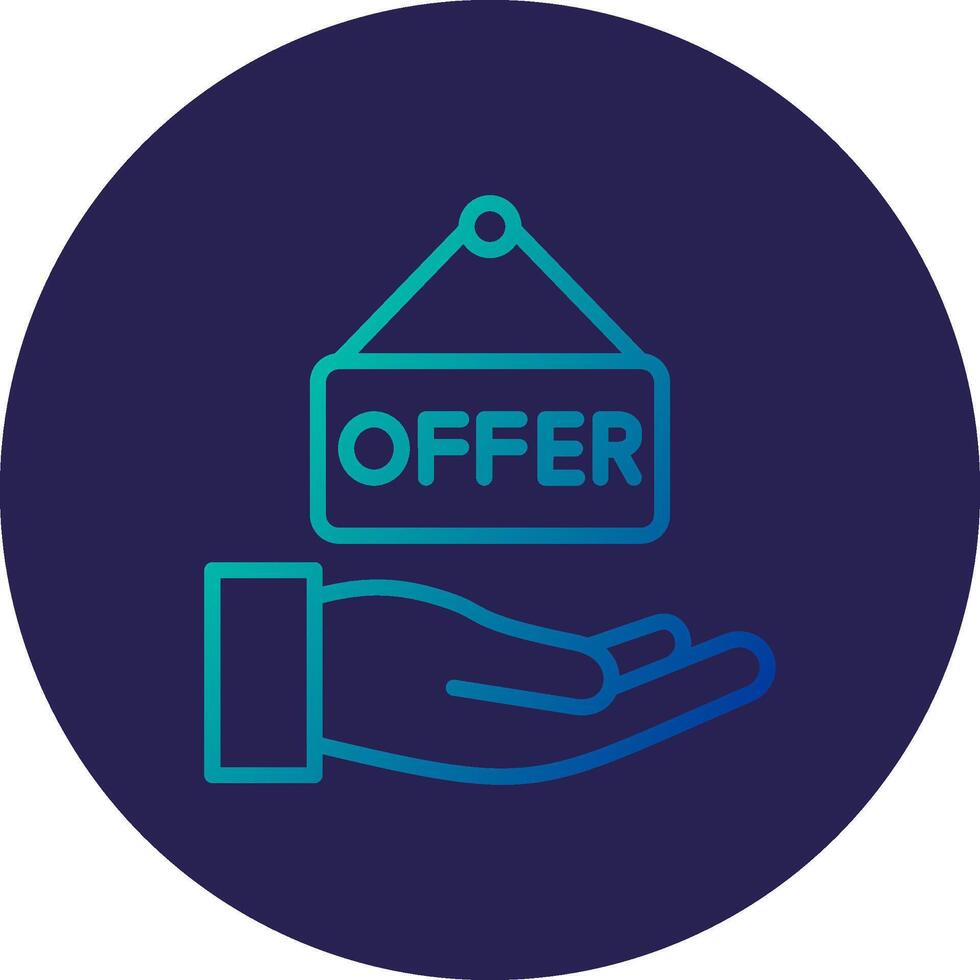 Offer Line Circle Gradient Icon Design vector