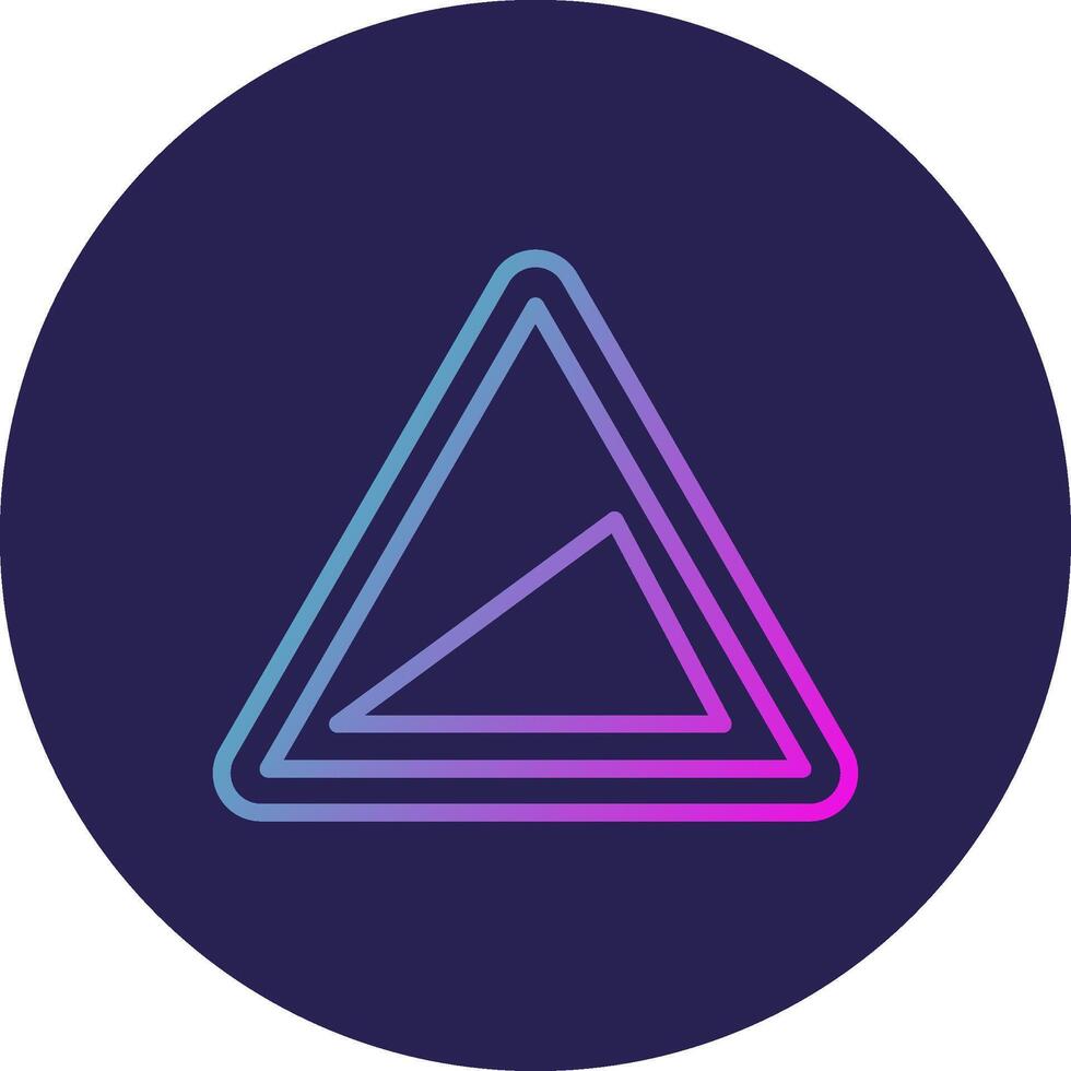 Steep Hill Line Circle Gradient Icon Design vector