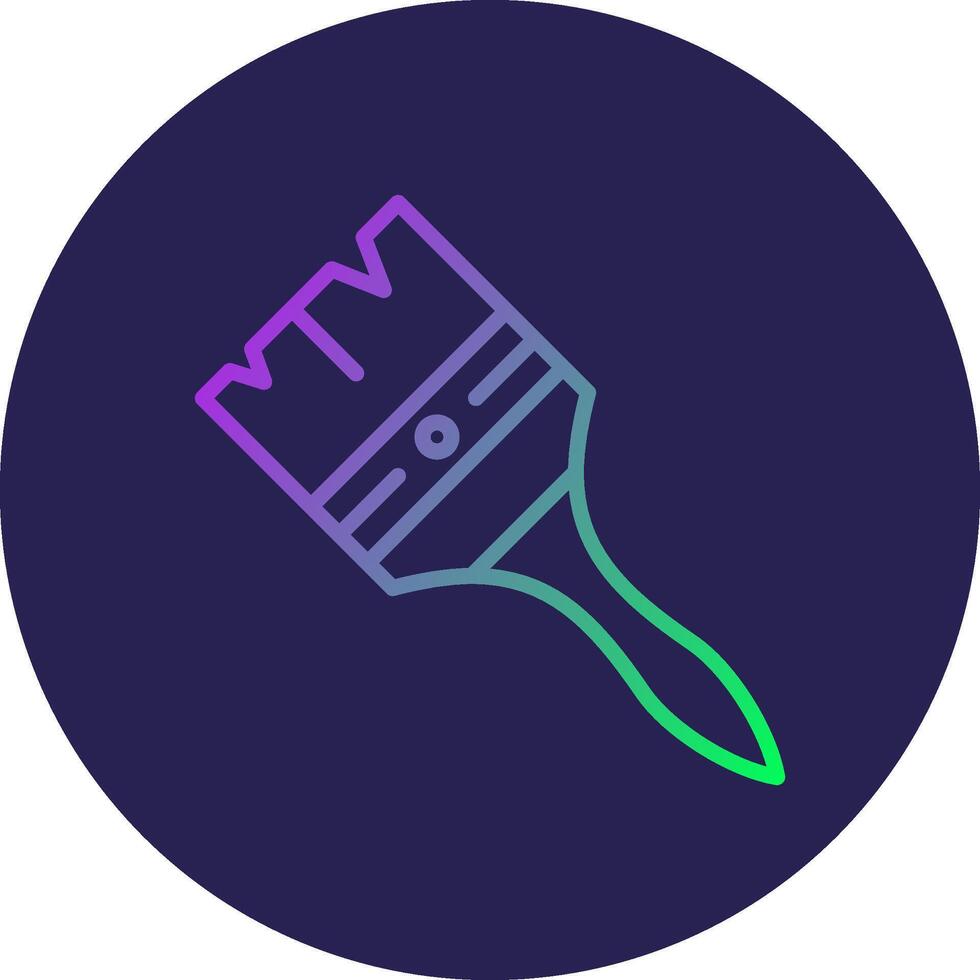 Paint Brush Line Circle Gradient Icon Design vector