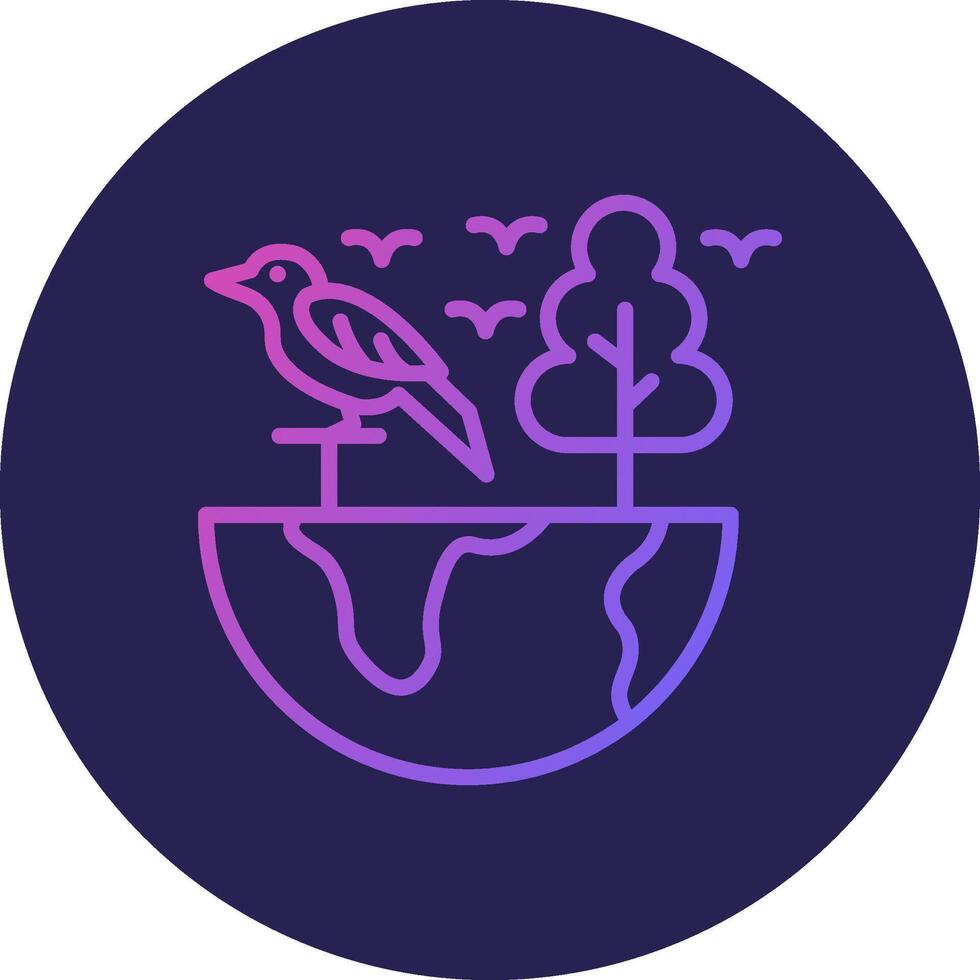Biodiversity Line Circle Gradient Icon Design vector