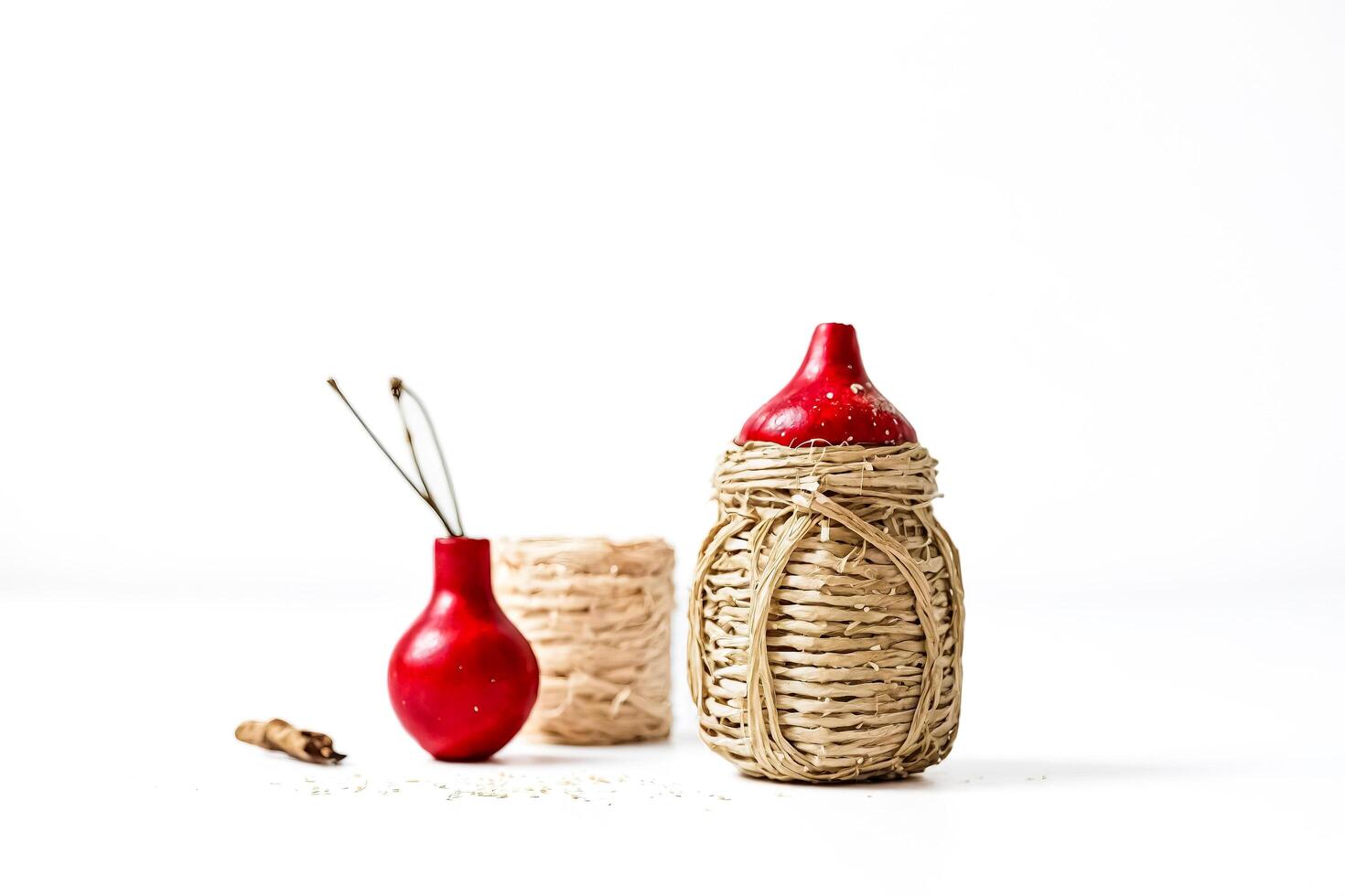 Red and Straw Vases photo