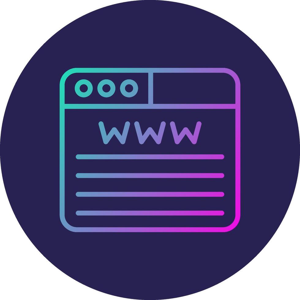 Www Line Circle Gradient Icon Design vector