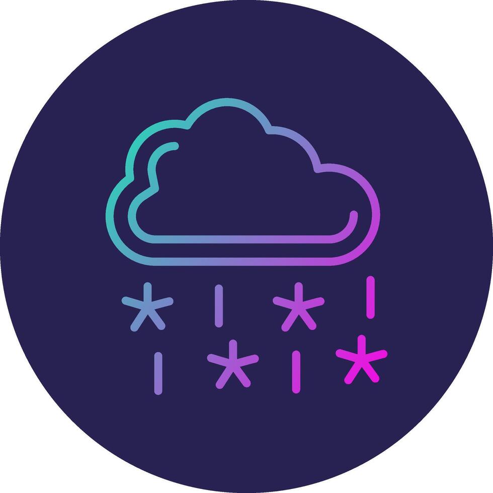 Sleet Line Circle Gradient Icon Design vector