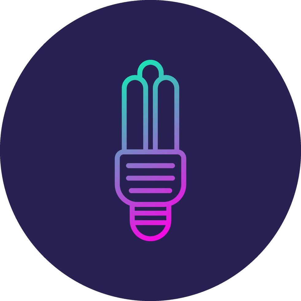 Fluorescent Light Line Circle Gradient Icon Design vector