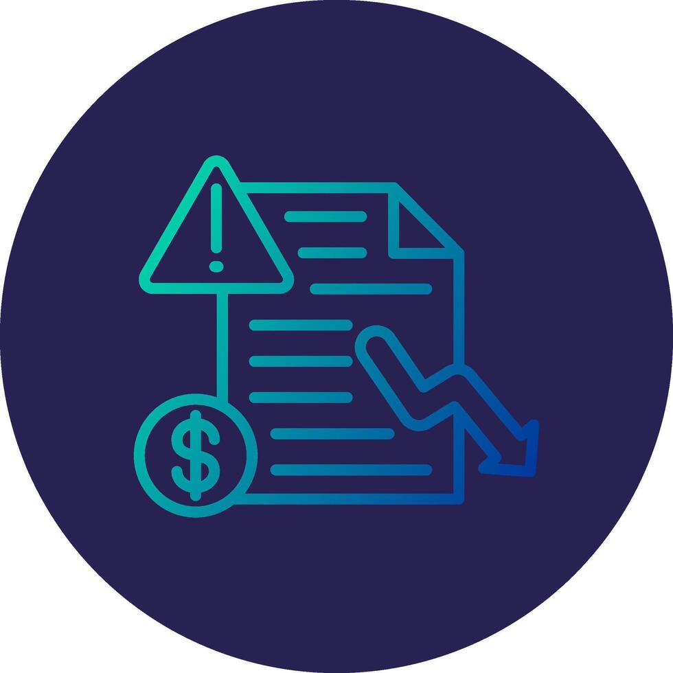 Document Line Circle Gradient Icon Design vector