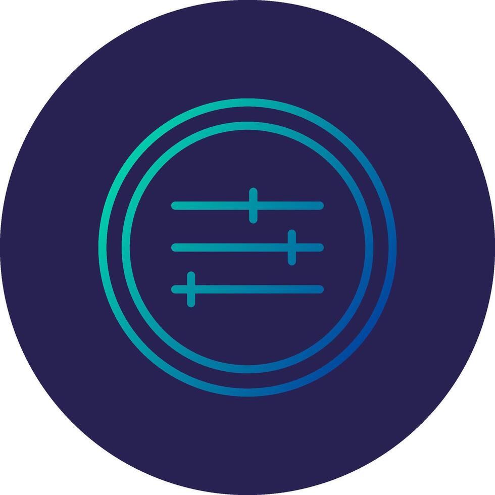 Adjust Line Circle Gradient Icon Design vector