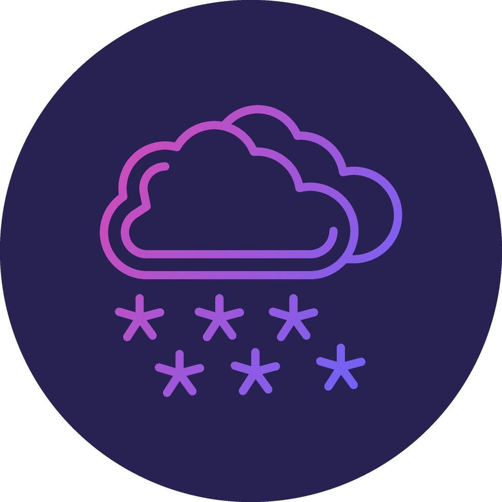 Winter Line Circle Gradient Icon Design vector