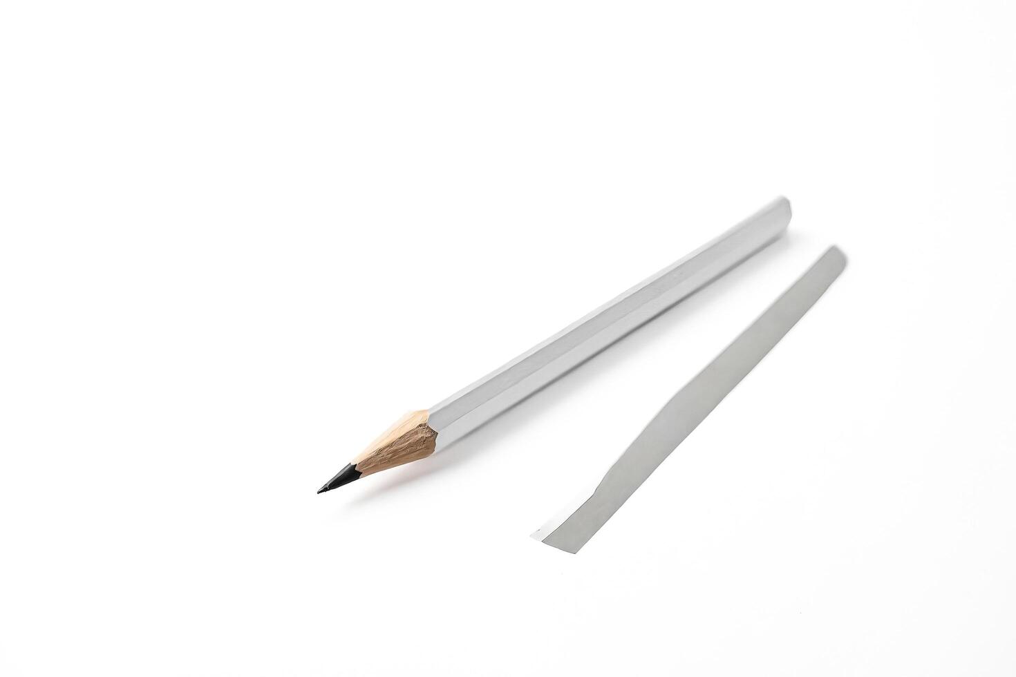 Pencil and Eraser on White Background photo