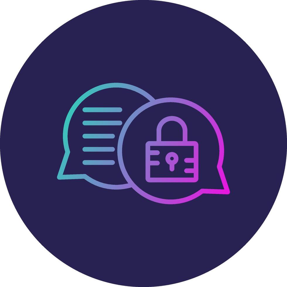Chat Line Circle Gradient Icon Design vector