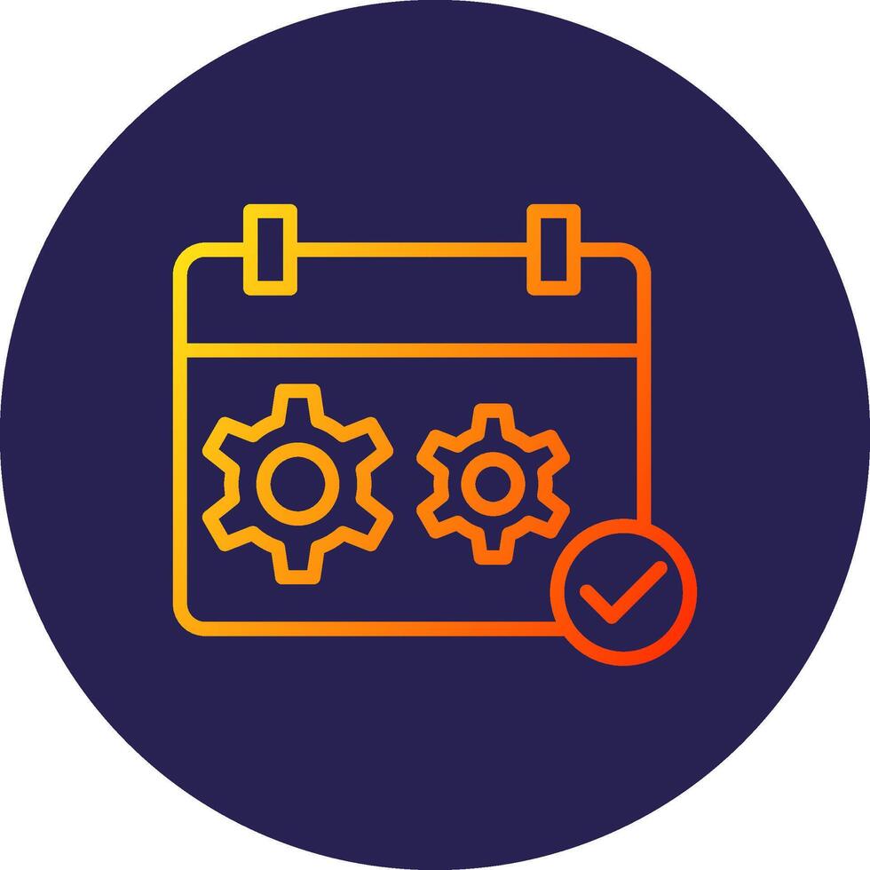 Event Management Line Circle Gradient Icon Design vector