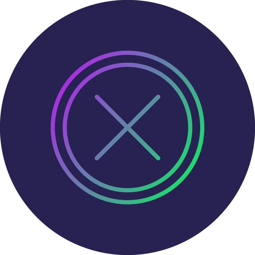Close Line Circle Gradient Icon Design vector
