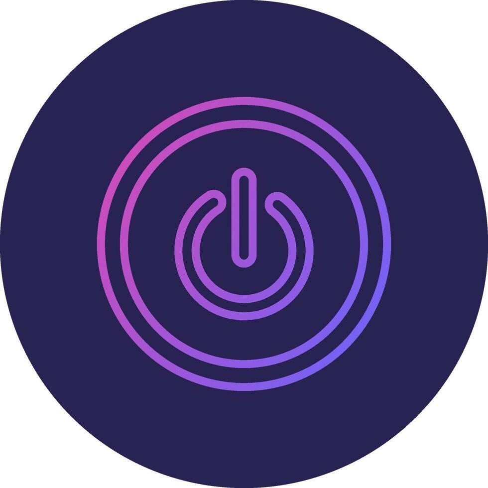 Power Button Line Circle Gradient Icon Design vector